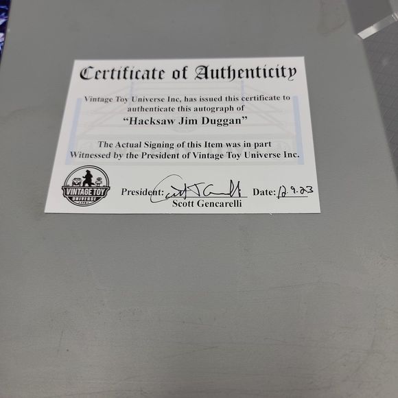 Autographed Hacksaw Jim Duggan 2x4 Photo with COA - Picture 3 of 3